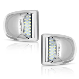 Bestview License Plate Lights for Chevy Silverado GMC Sierra Chrome Housing