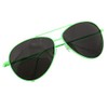 grinderPUNCH - Bright Neon Aviator Sunglasses: Neon Green