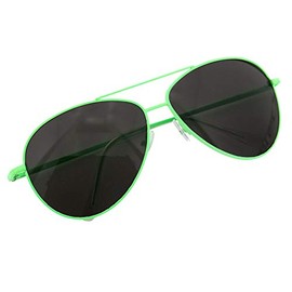 grinderPUNCH - Bright Neon Aviator Sunglasses: Neon Green
