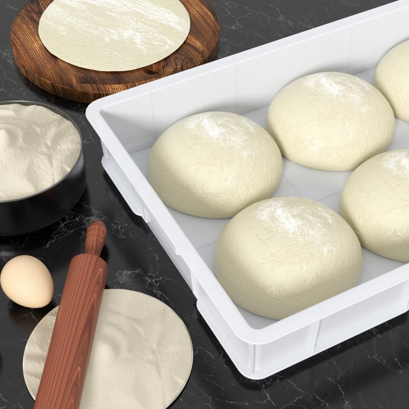 Dehouse 4-Pack Commercial Pizza Dough Proofing Box Tray with lid,