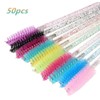 Samcos Disposable Eyelash Brushes 50pcs Eyebrow Brushes Screw Brushes for