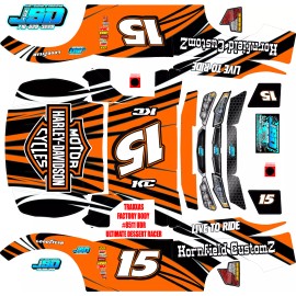 JUST RC WRAPS TRAXXAS UDR ULTIMATE DESERT RACER TROPHY TRUCK ORANG Theme  wrap decals stickers