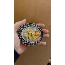 Unbranded Western Cowboy Style Buckle Long Horn Bull Rodeo Hebilla Vaquera Con Toro