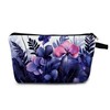 MoCaliduccious Purple Flowers Makeup Bag for Women Travel Cosmetic Organizer