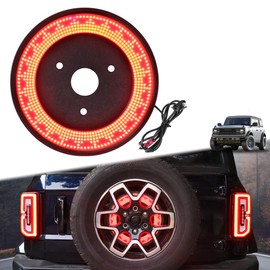 MSIZOY LED Spare Tire Brake Lights Compatible With For Ford Bronco 2021 2022 2023 2024 2 Door 4 Door Accessories Waterproof Plug And Play Spare Wheel High Mount 3rd Third Stop Brake Light