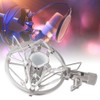 Microphone Mount Holder Silver Metal Shock Mount Stand for KTV