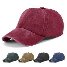 Woodland Leathers Baseball Cap - 100% Cotton, Breathable, Adjustable Cap for Men and Women. Classic Sports Golf Cap Casual Cap, Men's Summer & Golf Sun Hat - Excellent UV Protection (Burgundy)