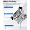 Thermostatic Mixing Valve, Hot Cold Water Mixer Valve Compatible with