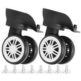Luggage Wheels, 1Pair Swivel Suitcase Caster Wheels Outdoor Mute Double Row Large Wheel Draw bar Box Code Case Suitcase Accessory
