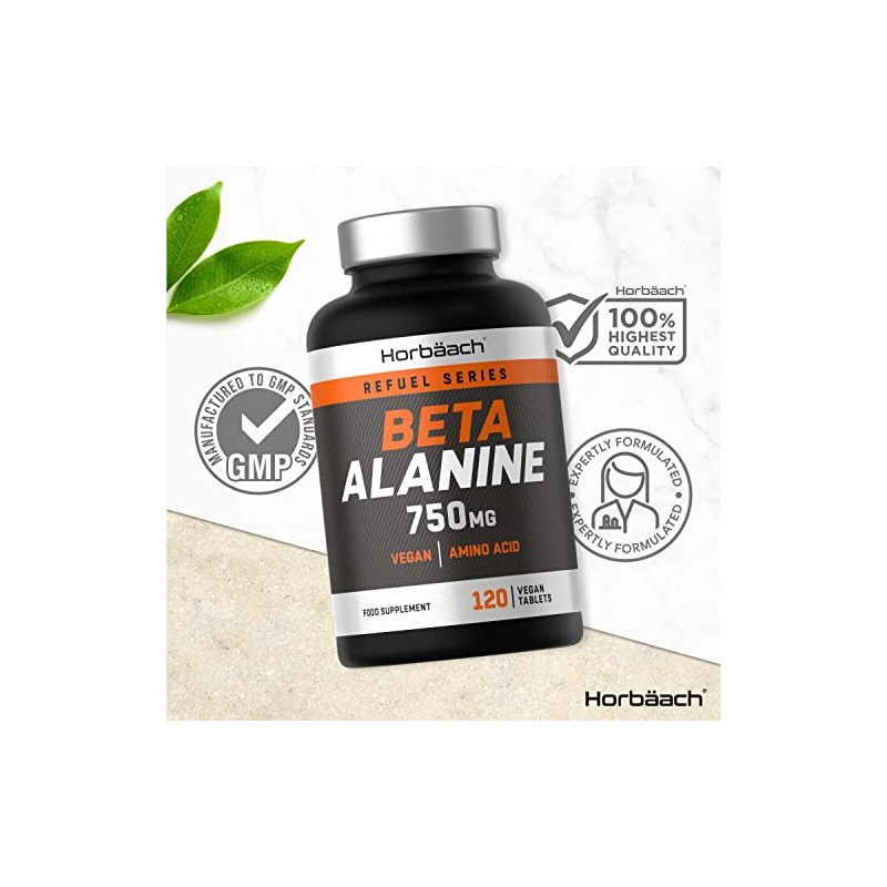 Beta Alanine 750mg | 120 Vegan Tablets | Premium Amino