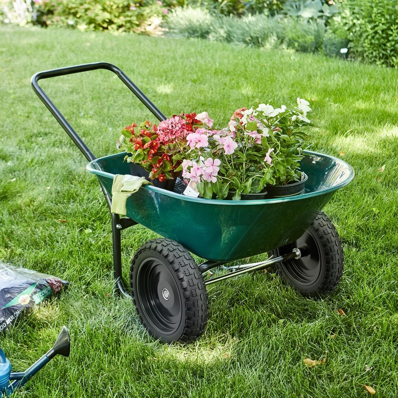 RONPOW 13" 4.00-6 Wheelbarrow Tire and Wheel, 4.00-6 Solid Tire