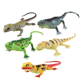 CORHAD 5PCS Lifelike Lizard Models Educational Artificial Lizard for Realistic Playthings for Learning and Home Decor for Fish Tanks and Micro Landscapes