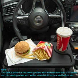 SENWELL-KA 2 Pack Steering Wheel Tray Car Tray for Eating Laptop Writing
