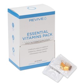 Revive MD Essential Vitamin Packs for Women & Men, Vitamins Pack Daily Nutrient Supplement - Travel-Friendly Multivitamin Packets with Arjuna & Turmeric Extract Support Heart, Joint, & Organ Health