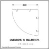 Expression Products Large Acrylic Corner Shelf 300mm approx 12", Free