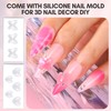 Makartt Solid Gel Builder for Nails Starter Kit Clear Nude