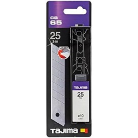 Tajima CB65 10-Piece "Endura" Spare Blades, Silver, 25 mm, Set of 10 Piece