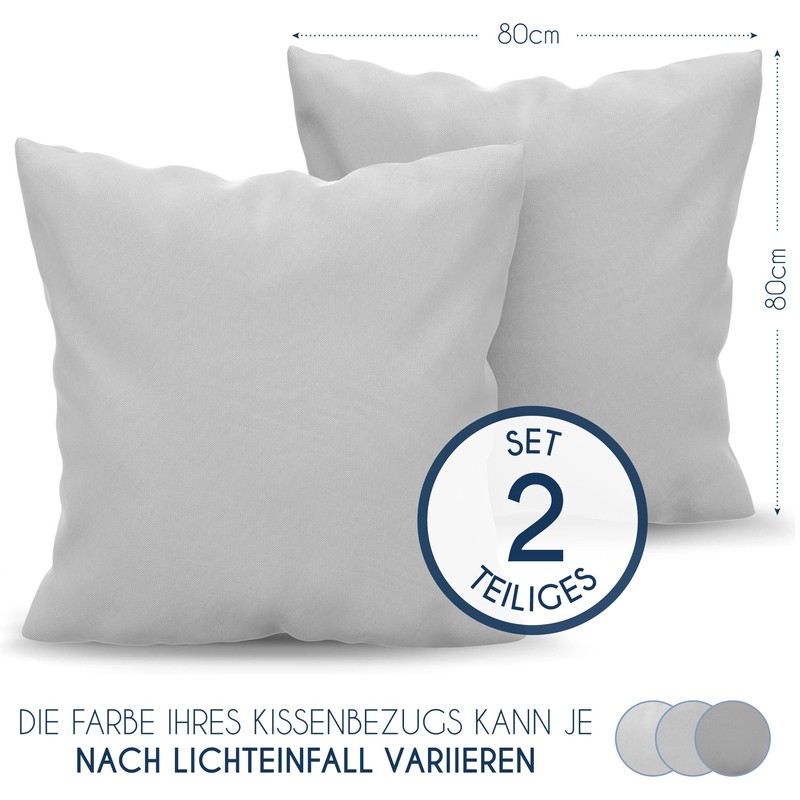 Dreamzie - Set of 2 Pillowcases - Anthracite Grey -