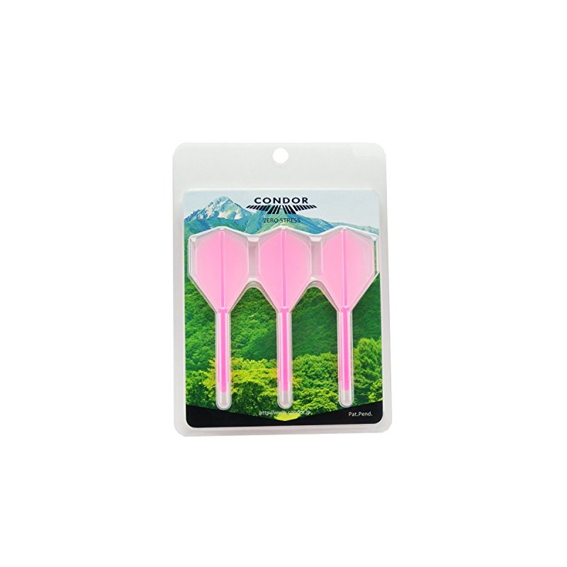 ダーツフライト【コンドル】スタンダード ミディアム クリアピンク