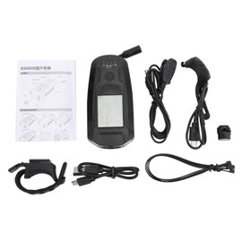 USB Bicycle Flashlight LED Computer Horn Light Bike Front Light Headlight Power DisplayBlack