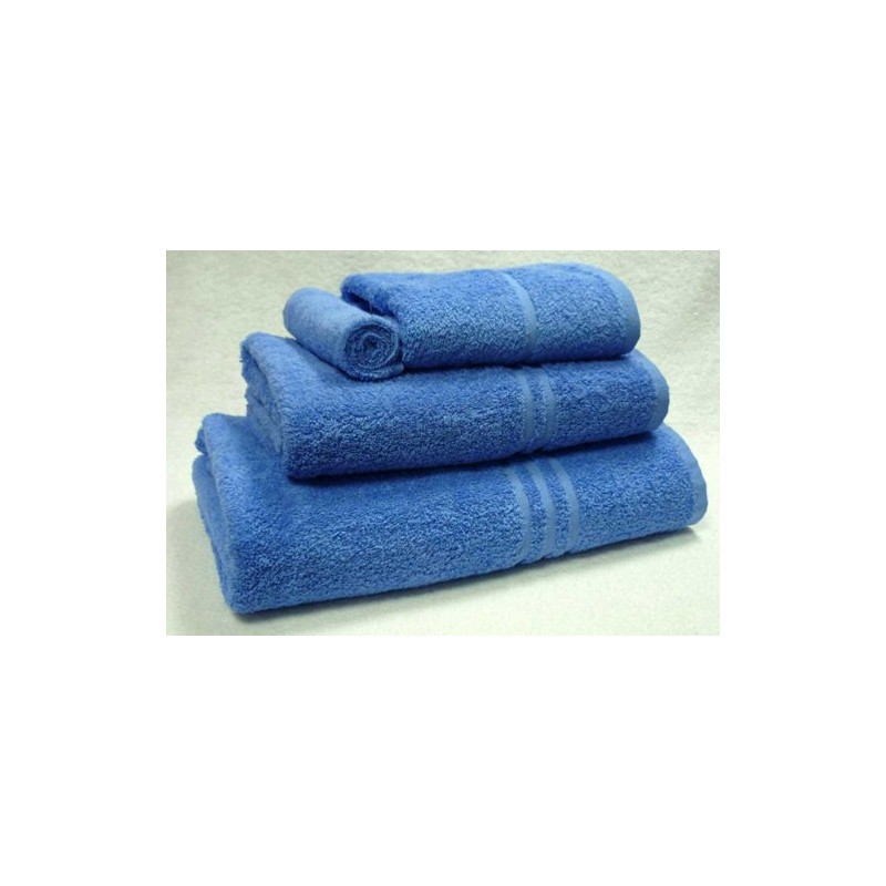 Blue Label 500gsm Plain Face Cloth Med Blue (SEE SIZE