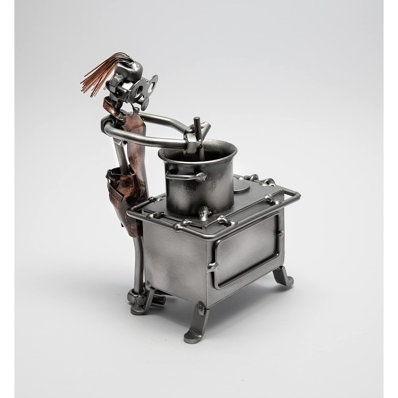 STEEMO Screw Man Chef Cooking Kitchen Gift Metal Art Decoration