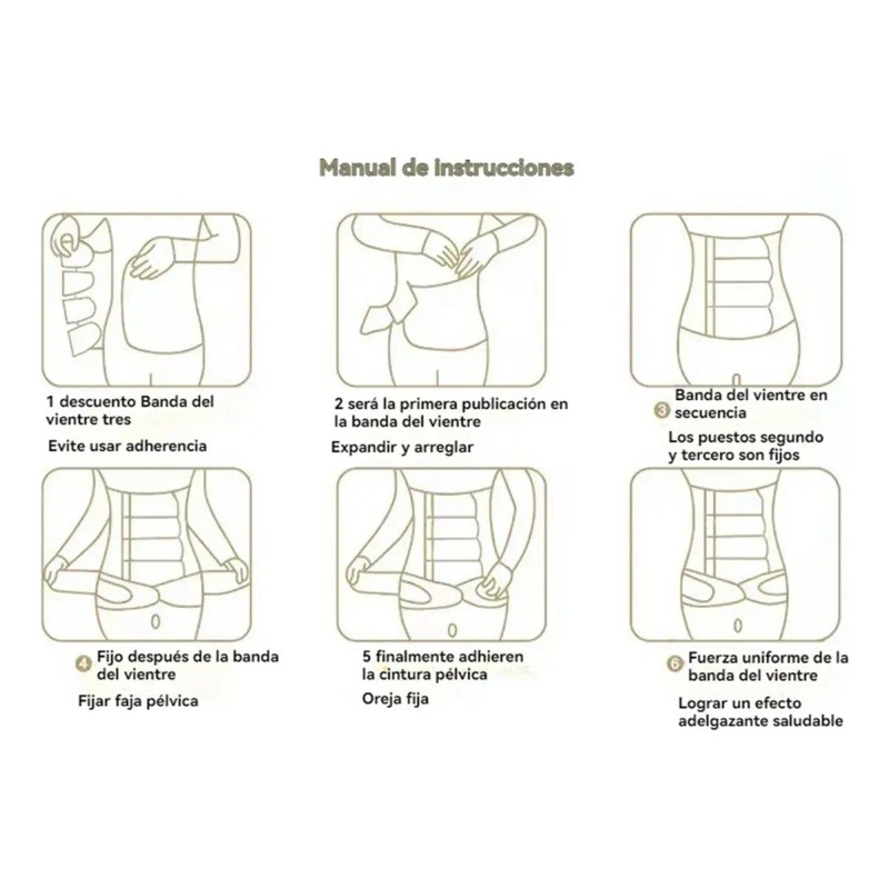 Faja Postparto Cinturón Cintura/pelvis Cesárea 2 En 1