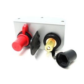 R2X Racing Remote Battery Terminals Car Battery Terminal Jumper Battery Post Terminals Battery Relocation Kit with Heavy Duty Steel Mounting Bracket for UTV ATV Car Trucks RV Tractor Mower Boat
