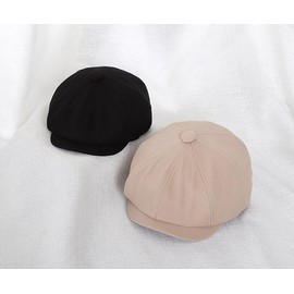 Kids Boys Vintage-Newsboy-Cap 8-Panel Beret Cabbie Hat for Toddler Boys Girls Pageboy Beige