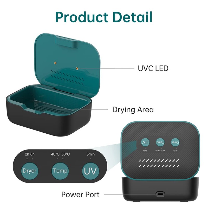 Multifunctional Automatic Hearing Aids Dryer Ultra Violet C(UVC) with 2