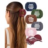 AWAYTR 6Pcs Flat Hair Clips for Women Strong Grip Curved