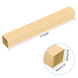 PATIKIL 3/4 x 3/4 x 6" H59 Brass Square Bar, Solid Square Mill Stock for Crafting Maintenance Electrical Architectural Decoration, Brass