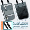 Travel Neck Wallet, RFID Blocking Passport Holder with Adjustable Neck