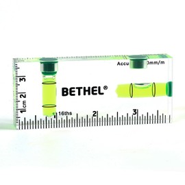 BETHEL Small Level Mini Bubble 90°/180°Spirit Level,Magnetic 3.74 Inch Shatterproof Cross Check Pocket Level Picture Hanging Levels Tools for Machinist,Construction & Household
