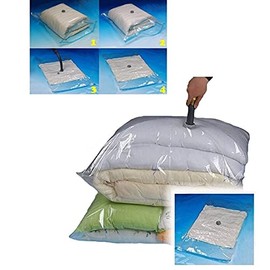 50x Large Size New Improved Extra Strength Double Lock Valve System Vacuum Storage Bags/Space Saver Compressed Bag (90cm x 70cm)