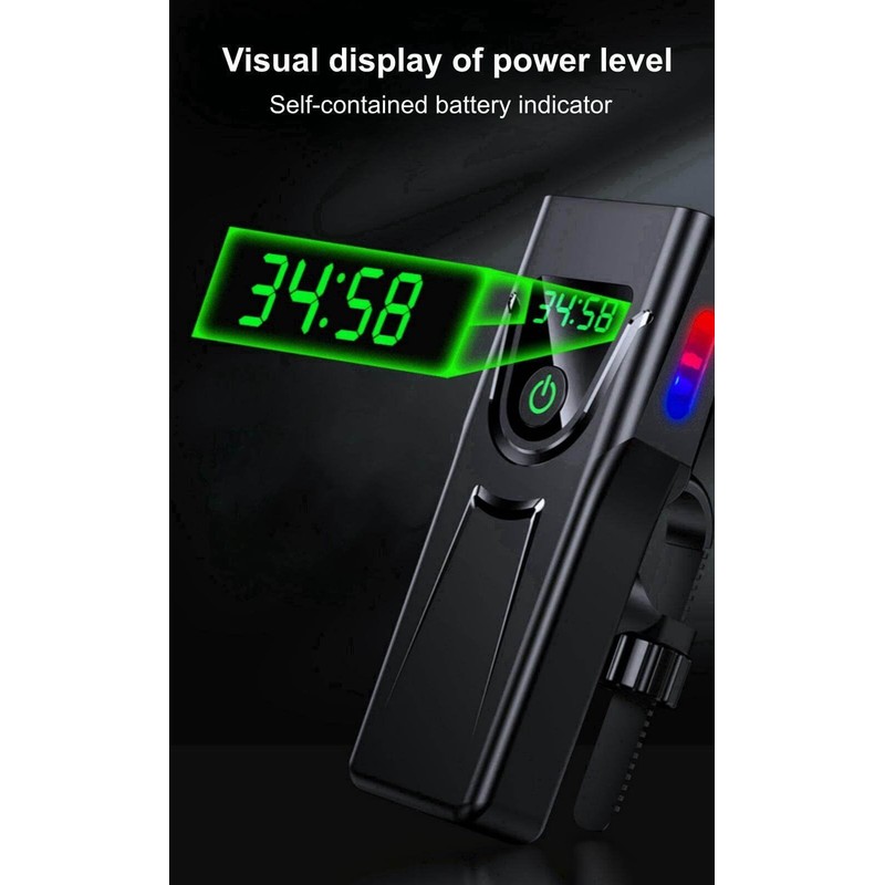 Bike Light USB-C Rechargeable, Super Bright 6-LED Headlight, IPX6 Waterproof,