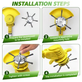 Wire Strimmer Head 3Teeth 2PCS - Universal Steel Wire Grass Trimmer Head Replacement, 5mm Shaft for Cordless Grass Trimmers, Heavy Duty Anti-Rust