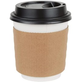 Perfect Stix Coffee Sleeves Fits, 10 oz. - 20 oz. Cups (Pack of 50), Natural Kraft. Insulated for Hot Cups