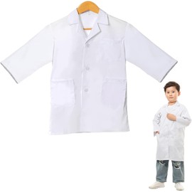 Catwo Kids' White Coat, Kids Doctor Coat, Kids Cosplay White Coat, Doctor's Surgical Gown, Cosplay Physician, Scientist, Elementary School Students, Lab Coat, Girls, Boys, Role Play, Halloween Costume