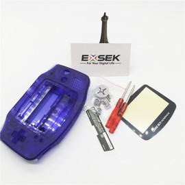 EXSEK Limited Transparent Blue Edition GBA Housing Shell Pack Compatible with Gameboy Advance (T Blue)