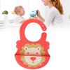Baby Bib Washable Waterproof Superbib Reusable Infant Cartoon Feeding TowelRed