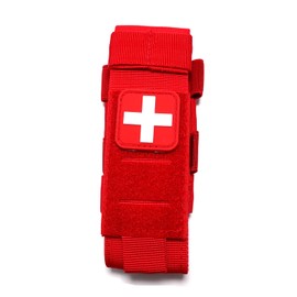 Tactical Molle Tourniquet Holster & Shear Holder Pouch Molle Compact Tourniquet Holder (Red 1 PC)