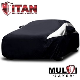 Titan Premium Multi-Layer PEVA Car Cover for Sedans 186-202". Waterproof, UV Protection, Anti-Scratch Protective Lining, Driver-Side Zippered Opening. Fits Camry, Accord and More.
