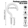 AFASOES Pack of 50 Screw Hooks, Washing Line Hooks, White,