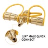 Roastove 1/4" RV Propane Quick Connect Y Splitter Adapter, 3