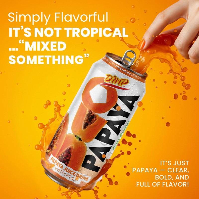 De Mi Pais Papaya Juice with Pulp, Premium Quality, Refreshing
