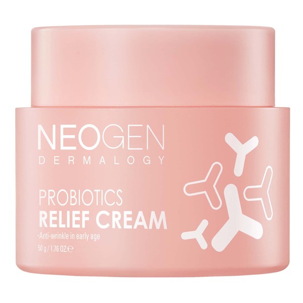 DERMALOGY by NEOGENLAB Probiotics Relief Cream 1.76 oz (50g) - Hydrating & Firming Facial Moisturizer with Probiotics Lactobacillus & Bifida & Collagen - Korean Skin Care