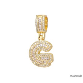 STARCHENIE 14K Gold Plated Diamond Initials Necklaces, Alphabet Pendant Letter A to Z Necklaces for Women man with Gift Box | Adjustable Chain, Minimalist, Tiny Dainty Alphabet Choker Necklaces:_G