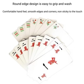 DEUDSORY 2025 Home Party Mahjong Poker Game Large Font Edition Handheld Poker Mahjong Tiles with 2 dice