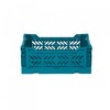 Ay-Kasa Folding Crate, Sturdy Folding Box, Plastic, Stackable, Peacock Green,